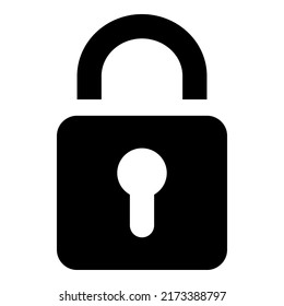 Lock icon isolated on a white background