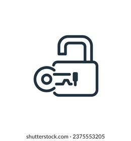 Lock icon isolated on white background. lock, security, protection symbol for web and mobile applications.