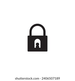 Lock icon isolated on white background vector.