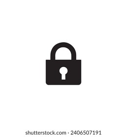Lock icon isolated on white background vector.