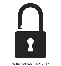 Lock icon isolated on white background