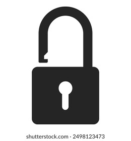 Lock icon isolated on white background