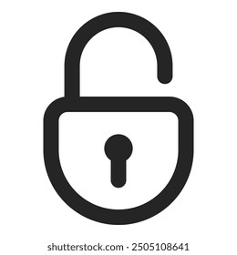 Icono de bloqueo aislado sobre fondo blanco