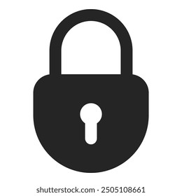 Icono de bloqueo aislado sobre fondo blanco