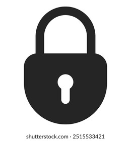 Icono de bloqueo aislado sobre fondo blanco