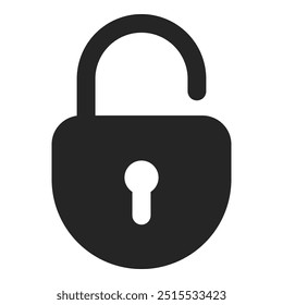 Icono de bloqueo aislado sobre fondo blanco
