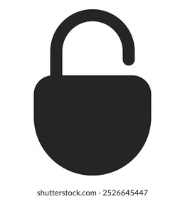 Icono de bloqueo aislado sobre fondo blanco