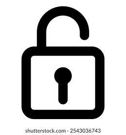 Lock icon isolated on white background