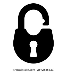 Lock Icon isolated on white background