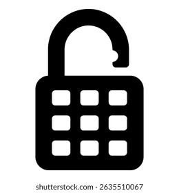 Lock Icon isolated on white background