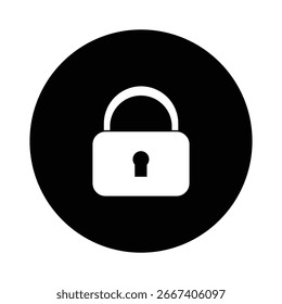 Icono de bloqueo aislado sobre fondo blanco