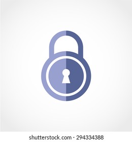 Lock Icon Isolated on White Background