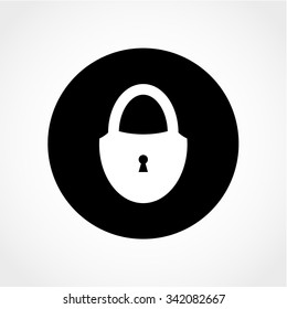 lock Icon Isolated on White Background