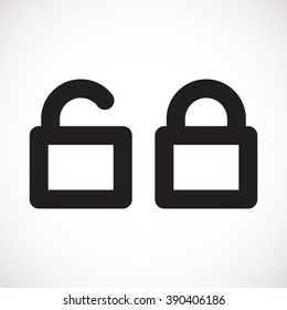 Lock Icon Isolated on White Background