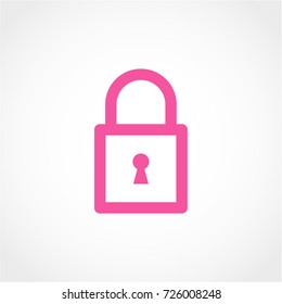 lock Icon Isolated on White Background