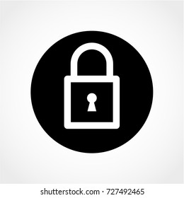 lock Icon Isolated on White Background