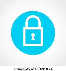 lock Icon Isolated on White Background