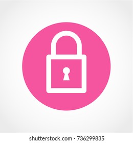 lock Icon Isolated on White Background