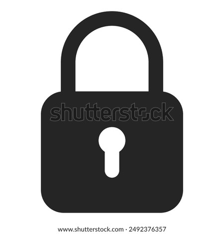 Lock icon isolated on white background