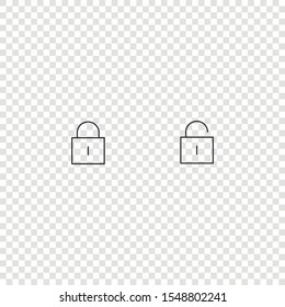Lock icon. Isolated padlock and lock icon line style. Premium quality vector symbol drawing concept for your logo web mobile app UI design.