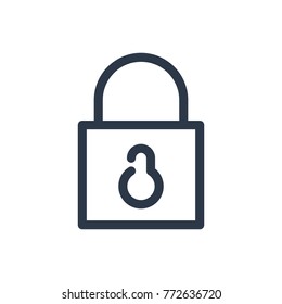 Lock icon. Isolated padlock and lock icon line style. Premium quality vector symbol drawing concept for your logo web mobile app UI design.