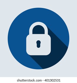 Lock Icon isolated vector flat design