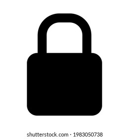 Lock icon isolated vector illustration. High quality black style vector icon