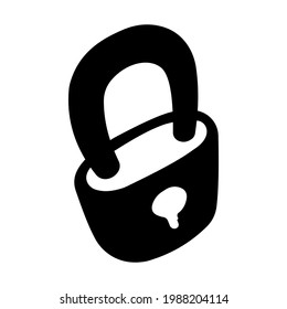 Lock icon isolated vector illustration. High quality black style vector icon