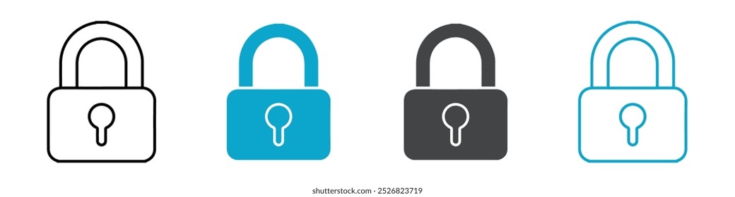 lock icon isolated vector illustration
