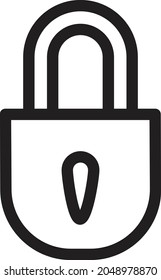 Lock Icon with isolated vector and trasnparent background