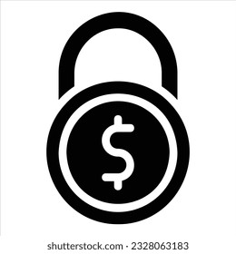 lock icon with isolated vektor and transparent background