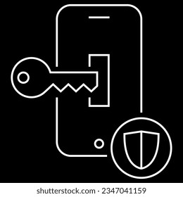 icono de bloqueo con llave y emblema