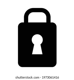 lock icon with key whole vector design