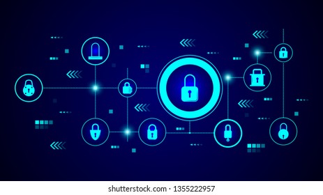 lock icon. From lock and keys set