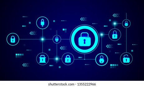 lock icon. From lock and keys set