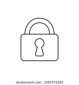 Lock icon. Lock icon line