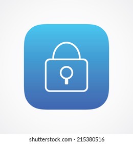 Lock icon in line style