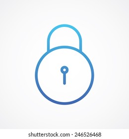 Lock icon in line style