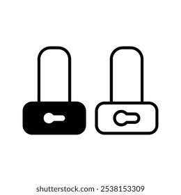 Vector de línea de icono de bloqueo, icono de candado