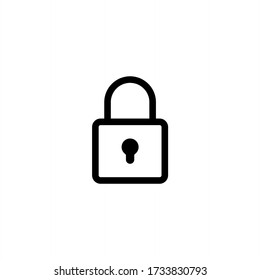 Sperren des Symbolzeilenvektors. Symbol für Padlock