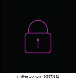 Lock icon. Linear style. Isolated vector.