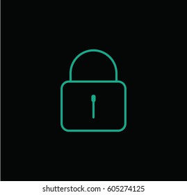 Lock icon. Linear style. Isolated vector.