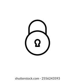 Lock icon logo design. Padlock sign and symbol. Encryption icon. Security symbol