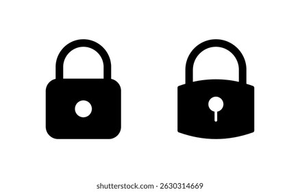 Lock icon logo design. Padlock sign and symbol. Encryption icon. Security symbol