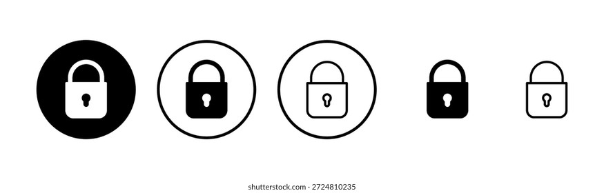 Diseño de logotipo de icono de bloqueo. Signo y símbolo del candado. Icono de cifrado. Símbolo de seguridad