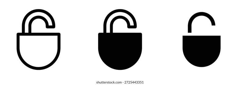Design do logotipo do ícone de bloqueio. Símbolo de cadeado e símbolo. Ícone Criptografia. Símbolo de segurança,Conjunto de ícones de cadeado moderno em preto e branco,