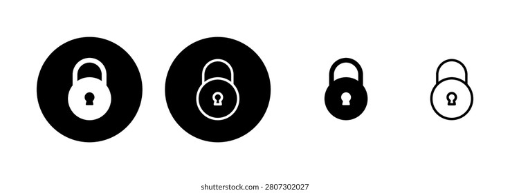 Lock icon logo design. Padlock sign and symbol. Encryption icon. Security symbol
