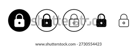 Lock icon logo design. Padlock sign and symbol. Encryption icon. Security symbol