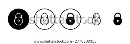 Lock icon logo design. Padlock sign and symbol. Encryption icon. Security symbol
