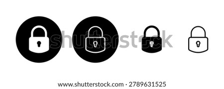 Lock icon logo design. Padlock sign and symbol. Encryption icon. Security symbol